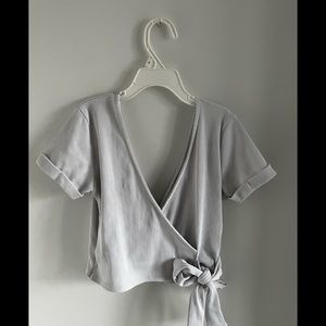 Cropped Top With Side Bow